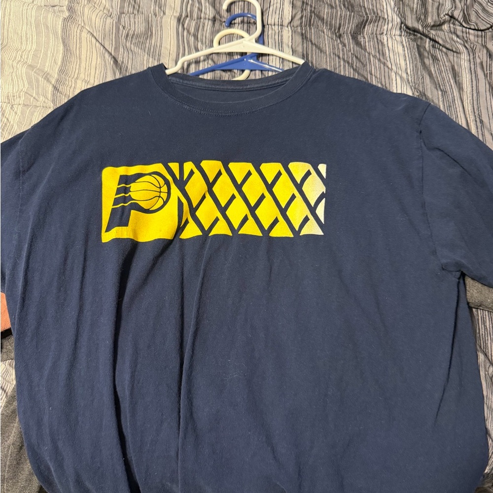 NBA Navy and Yellow Graphic Crew Neck Tee